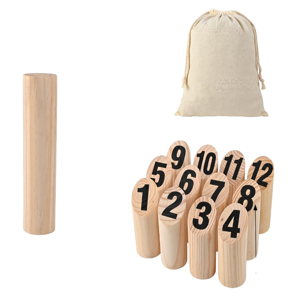 Wooden Numbered Set with Carry Bag